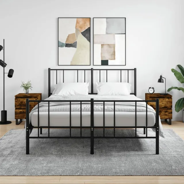 vidaXL Nachtkastjes 2 st 40x35x50 cm bewerkt hout gerookt eikenkleurig, foto 2