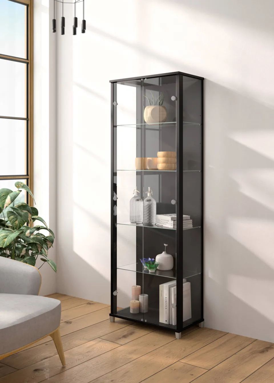 Wehkamp Home vitrinekast Hanna Basic - zwart, foto 3