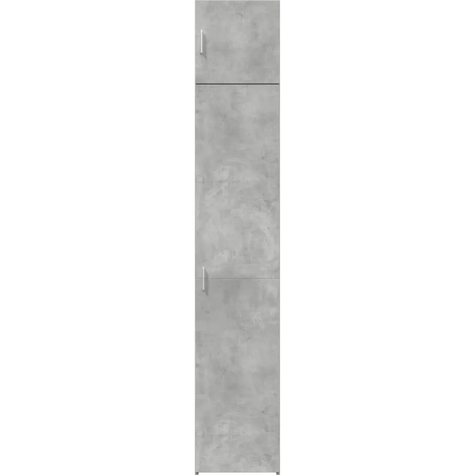 vidaXL Opbergkast smal 40x42,5x225 cm bewerkt hout betongrijs