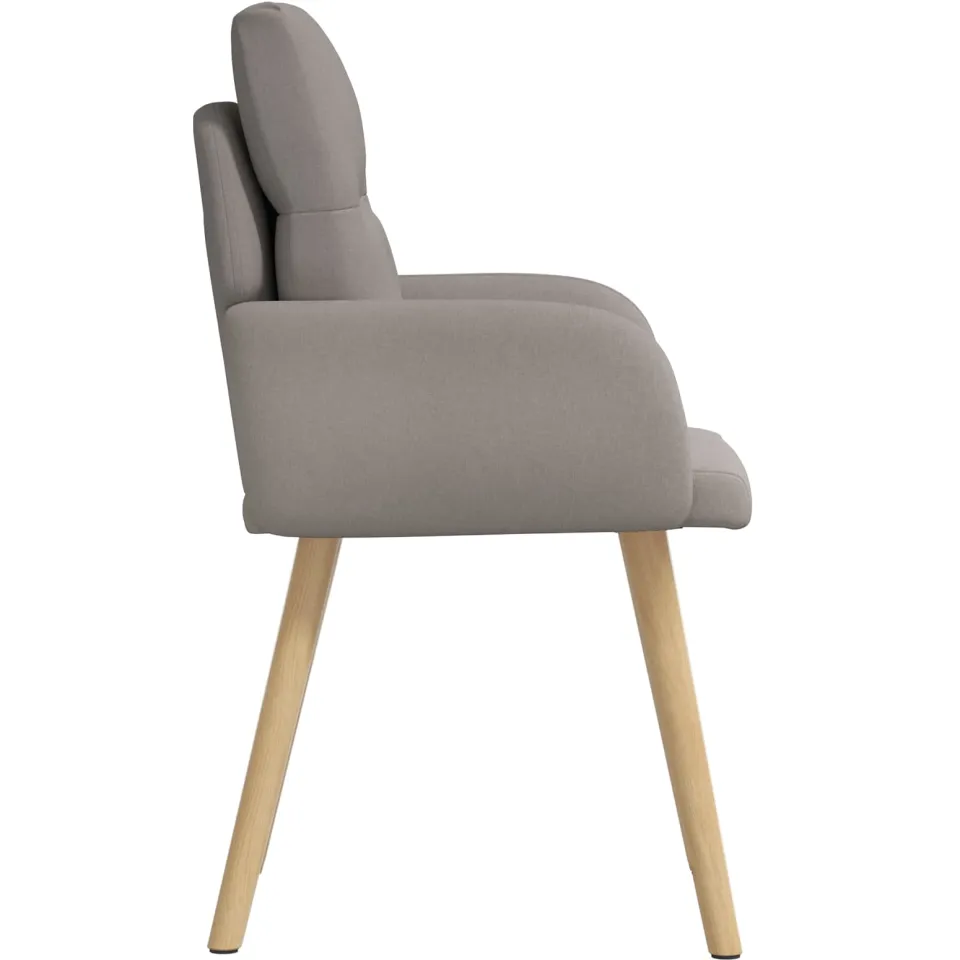 vidaXL Eettafelstoelen 6 st Stof Taupe 60 x 56 x 93 cm, foto 4