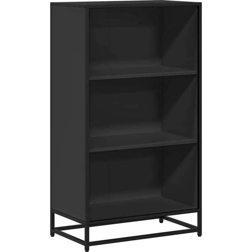 vidaXL Boekenkast 60x35x107,5 cm bewerkt hout zwart