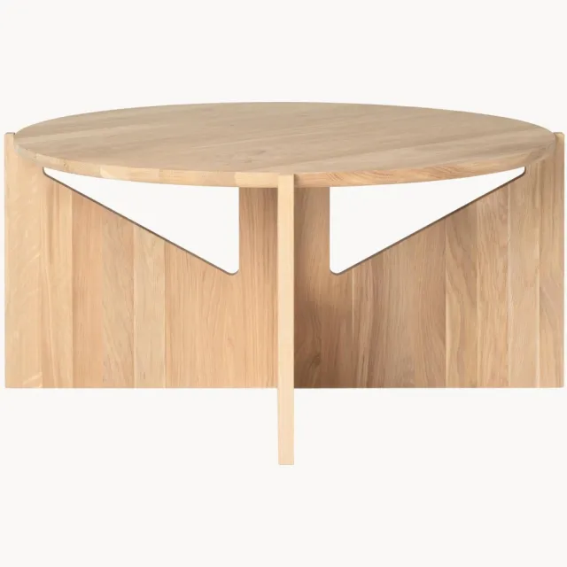 Kristina Dam Studio Ronde salontafel Future van eikenhout Bruin