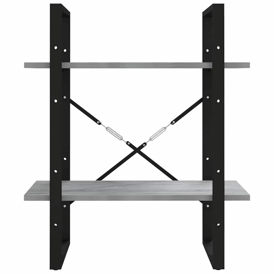 vidaXL Boekenkast 60x30x70 cm bewerkt hout grijs sonoma eikenkleurig, foto 4