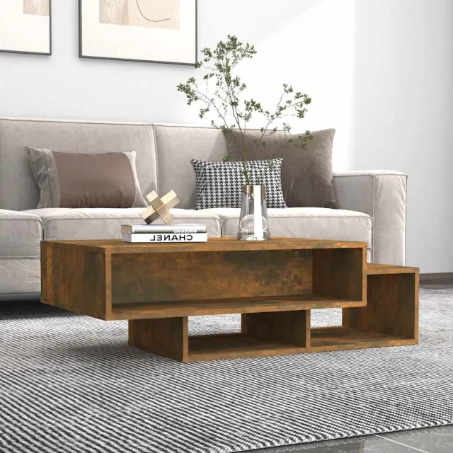 vidaXL Salontafel 105x55x32 cm bewerkt hout gerookt eikenkleurig, foto 2