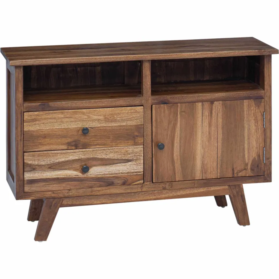 vidaXL Dressoir Naturel 100 x 30 x 68 cm Massief Teakhout, foto 3