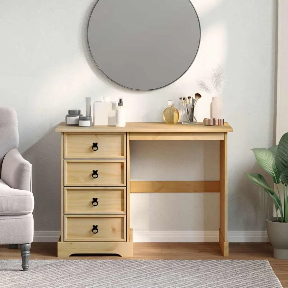 vidaXL Kaptafel Corona 104x47x75 cm massief grenenhout bruin, foto 2