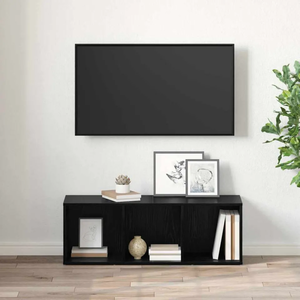 vidaXL Tv-meubelset 72 x 35 x 37 cm Zwart Bewerkt hout, foto 4