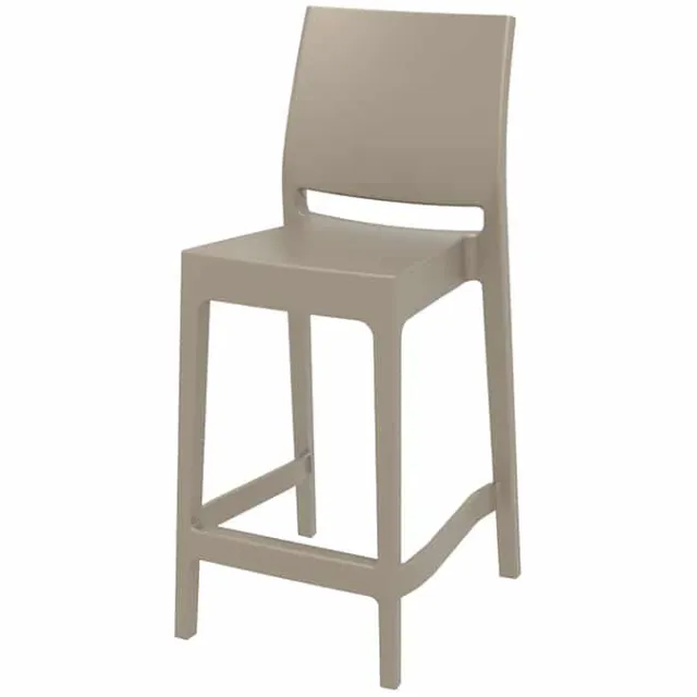Barkruk Mayra taupe kunststof
