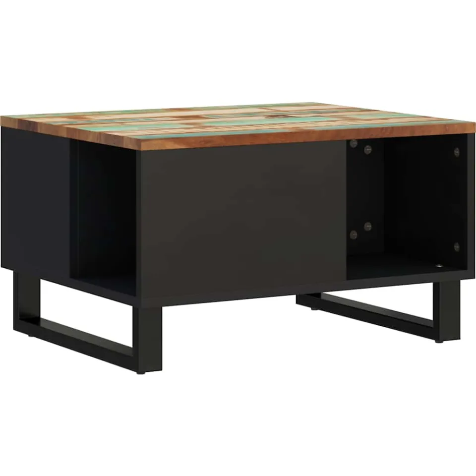 vidaXL Salontafel 60x50x35 cm massief gerecycled hout meerkleurig, foto 3