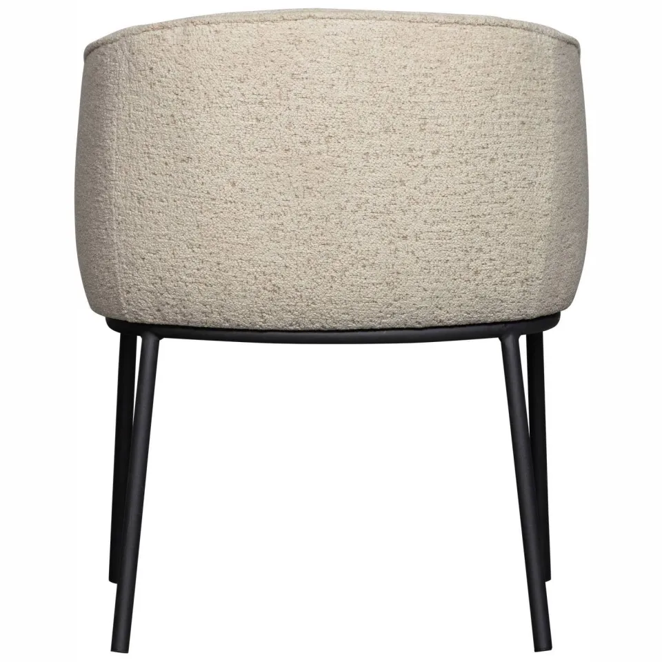 WOOOD Leon eetkamerstoel bouclé beige, foto 4