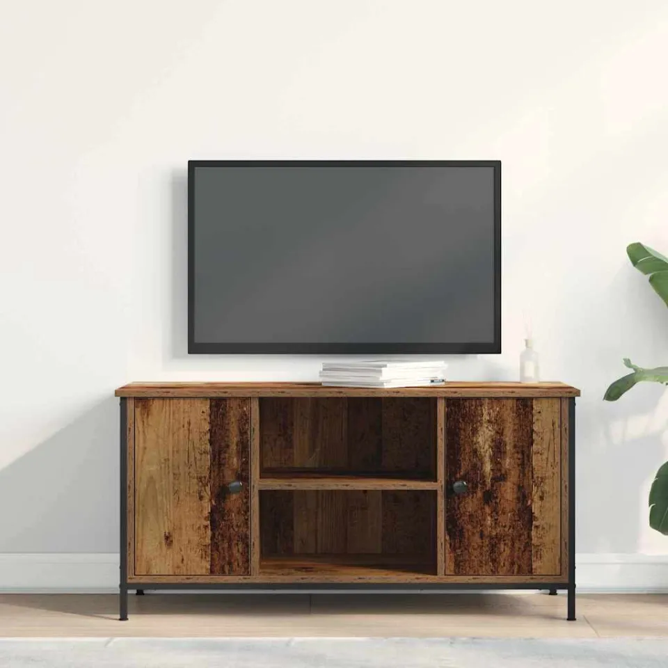 vidaXL TV-kast 100 x 40 x 50 cm Oud hout Bewerkt hout bruin, foto 4