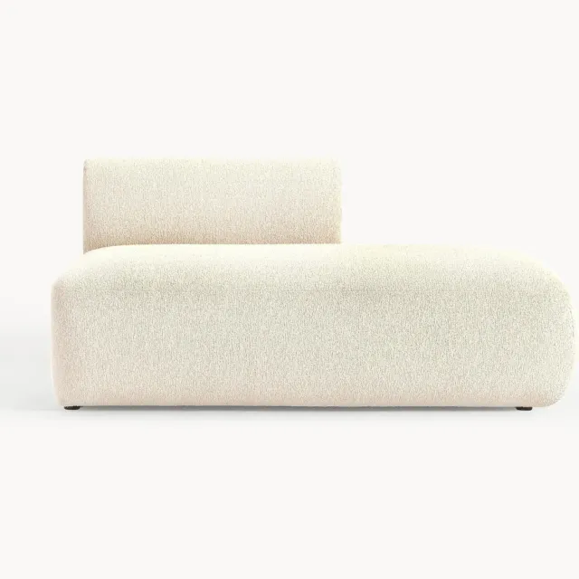Westwing Collection Bouclé chaise module Sofia Wit