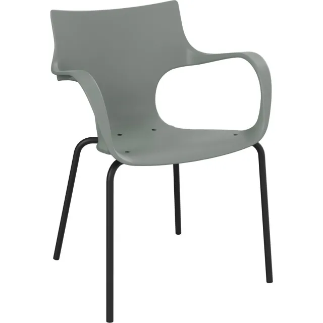 Workliving Jim Stoel - Lichen - Zwart Onderstel Zwart - Lichen