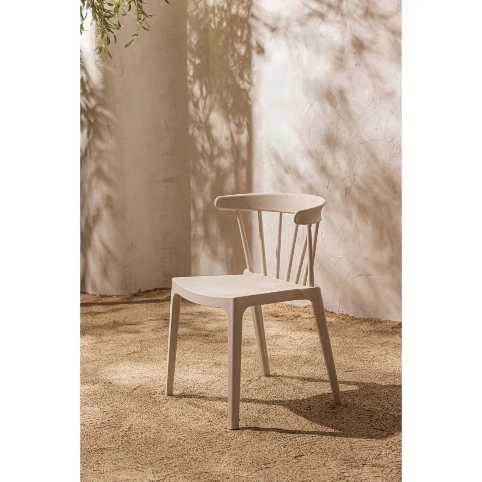 WOOOD Bliss Tuinstoelen - Kunststof - Jadegroen - Set van 2 off white melange, foto 3