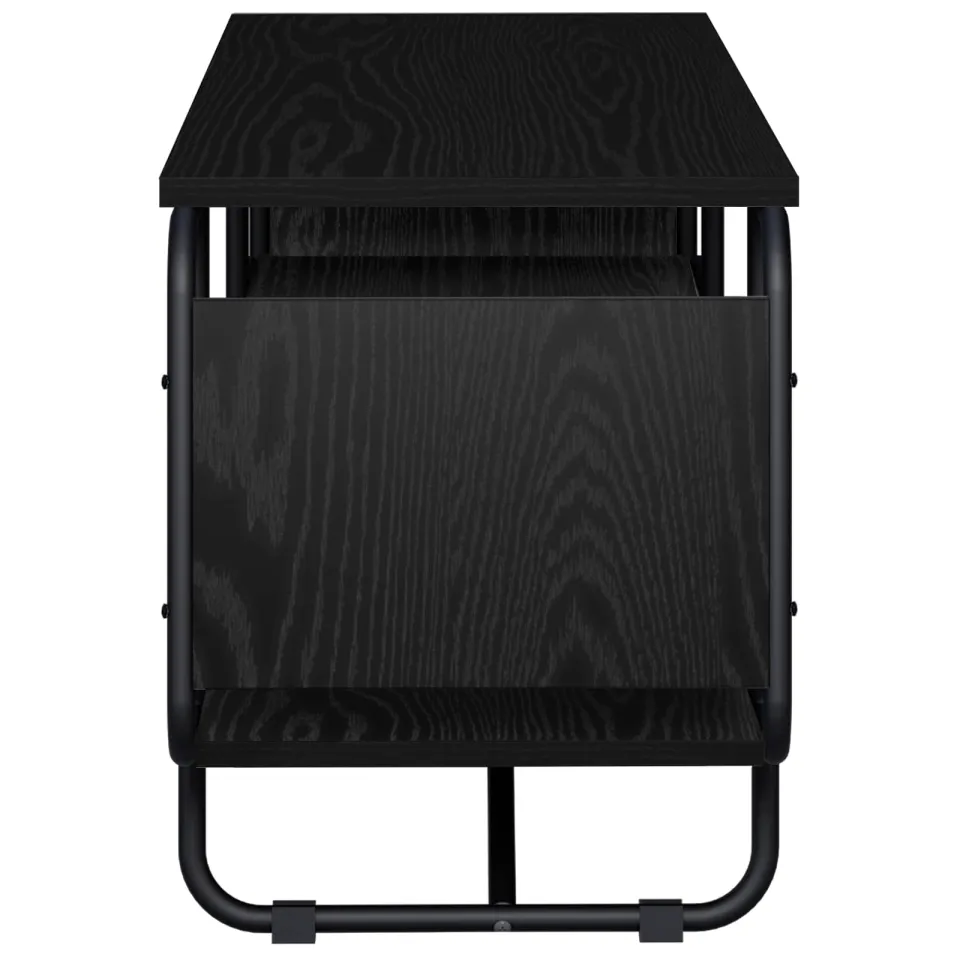 vidaXL TV-standaard 140 x 36 x 45 cm Zwart eiken Bewerkt hout, foto 4