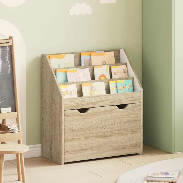 vidaXL Kinderen Boekenkast Sonoma Eiken 60 x 29,5 x 69 cm Bewerkt hout, foto 2