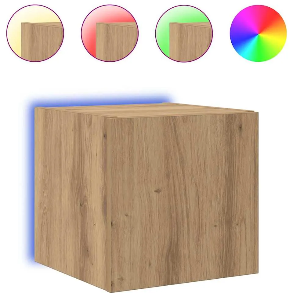 vidaXL TV Wandkast 30,5 x 35 x 30 cm Ambachtelijk eiken Bewerkt hout, foto 3
