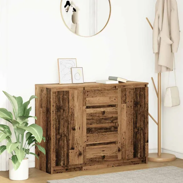 vidaXL Dressoir met lades 100,5x35x76 cm spaanplaat bewerkt hout Bruin
