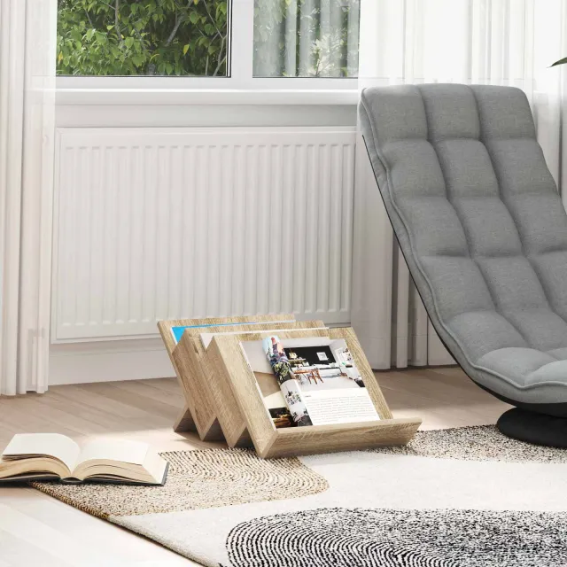 vidaXL Tijdschrift Rek Sonoma Eiken 53 x 40 x 28,5 cm Bewerkt hout, foto 2