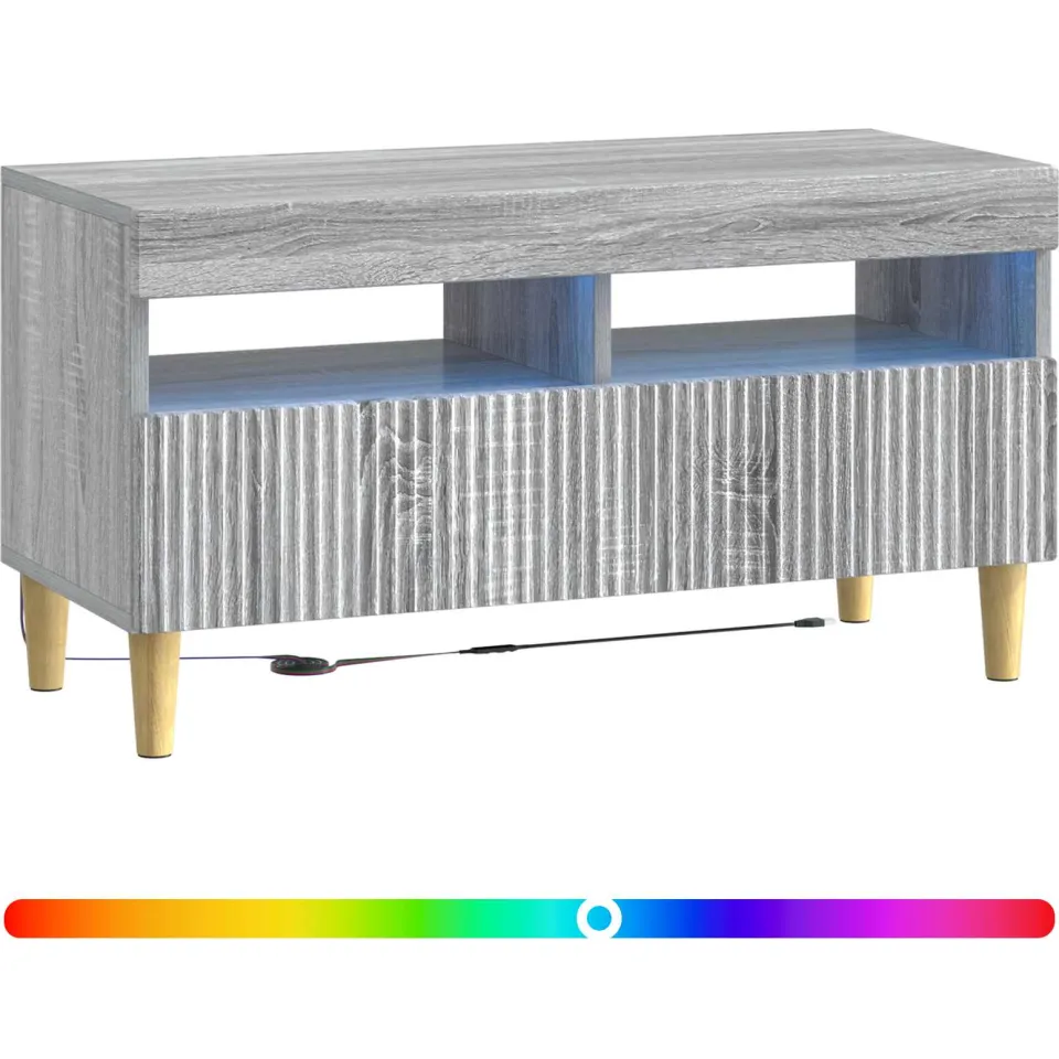 vidaXL LED tv-meubel ARNHEM 81 x 35 x 43 cm Grijs Sonoma Bewerkt hout