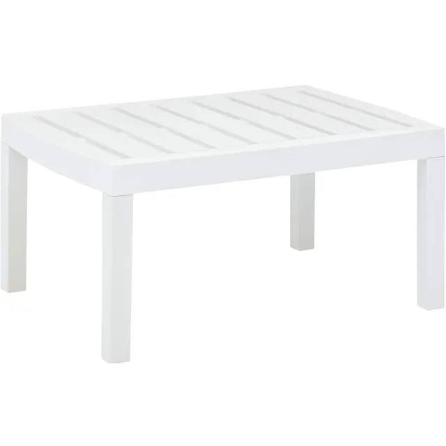 vidaXL Tuintafel 78x55x38 cm kunststof wit, foto 2