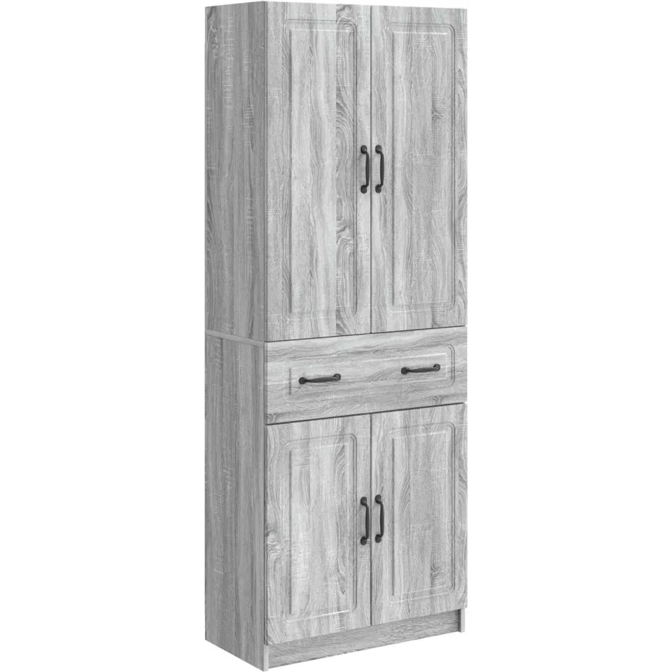 vidaXL Kastenset 2 st Grijs Sonoma Bewerkt hout, foto 3