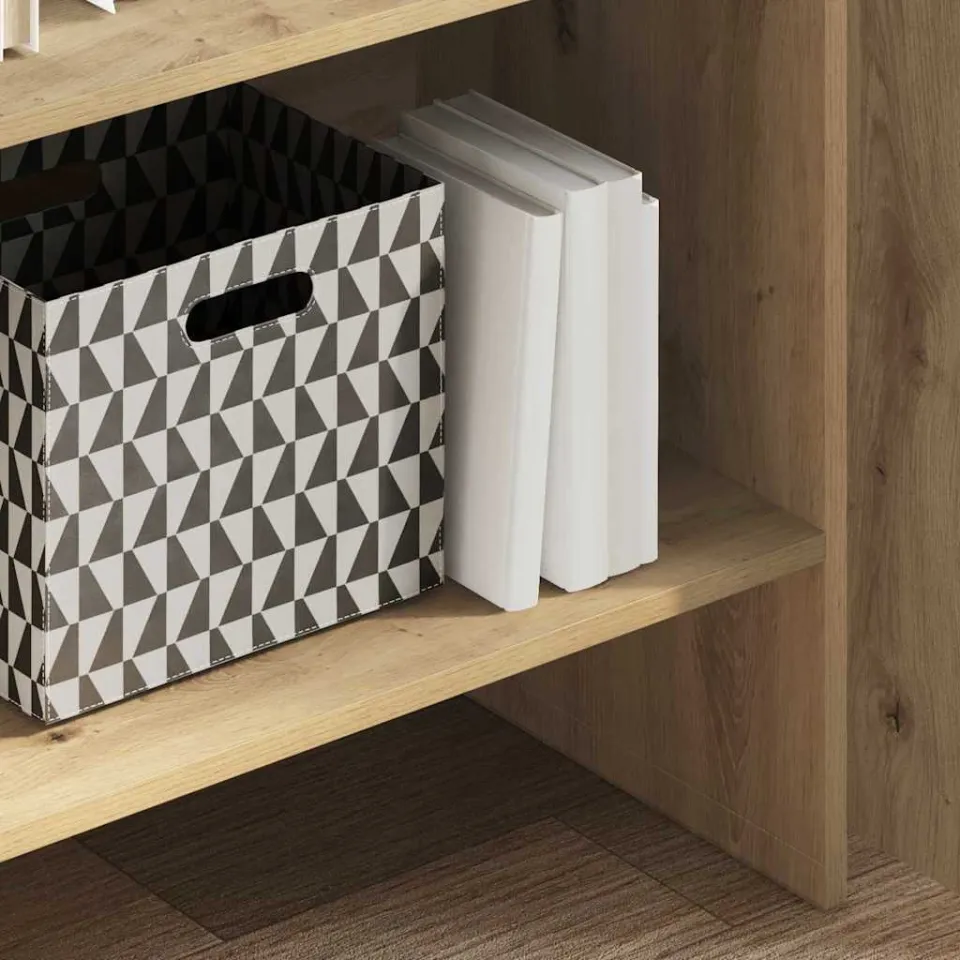 vidaXL Boekenkast 5-laags 60 x 35 x 180 cm Bewerkt hout Artisan Eiken, foto 3