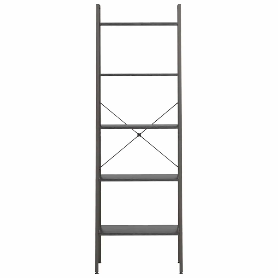 vidaXL Opbergmeubel met 5 lagen 56x35x174 cm zwart