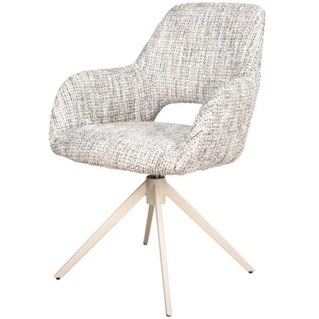 Moods Collection Eetkamerstoel Paris poot Moon draaibaar Beige - Be Trendy nature 01