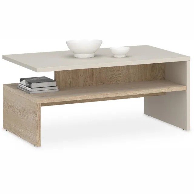 IDIMEX Salontafel PAULINA 90 x 60 cm – Kasjmir/Cremona-eiken beige