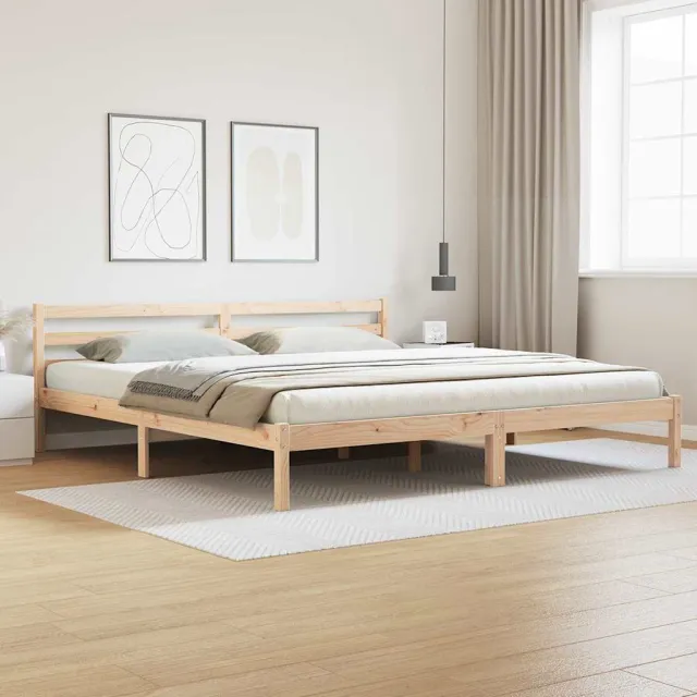 vidaXL Bedframe Bruin 215,5 x 185,5 x 69,5 cm Massief Vurenhout