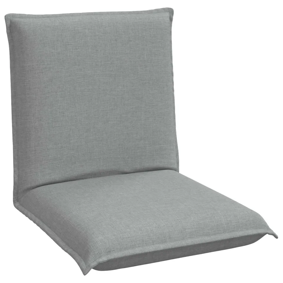 vidaXL Verstelbare vlo stoelen Lichtgrijs Stof, foto 4