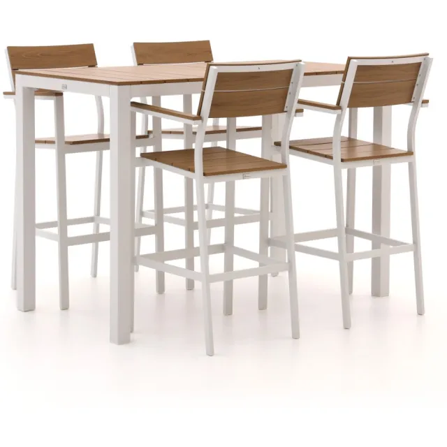 Bellagio tuinmeubelen Bellagio Fidenza 150cm barset 5-delig Wit