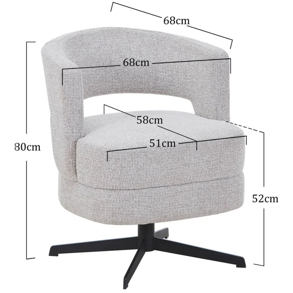 Giga Meubel Lave eetkamerstoel taupe, foto 5