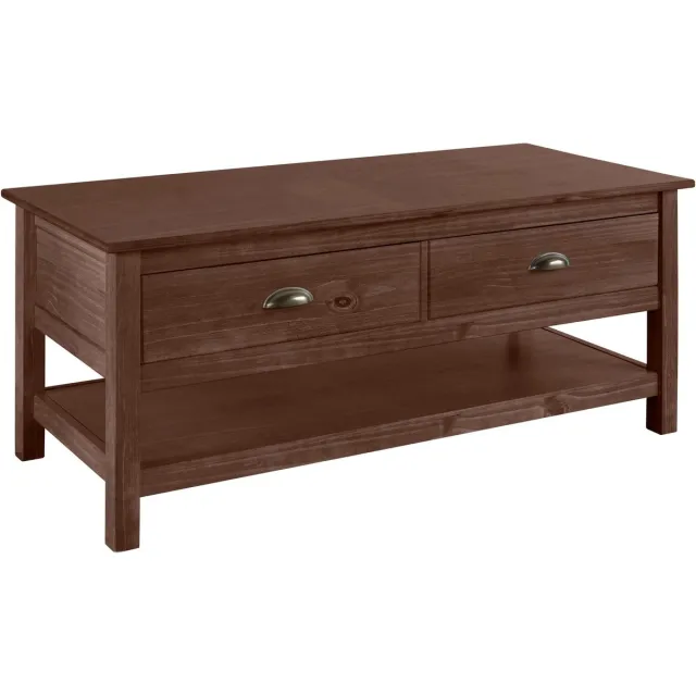 Notio Living Harry-Salontafel met 2 laden in Pine Brown Bruin