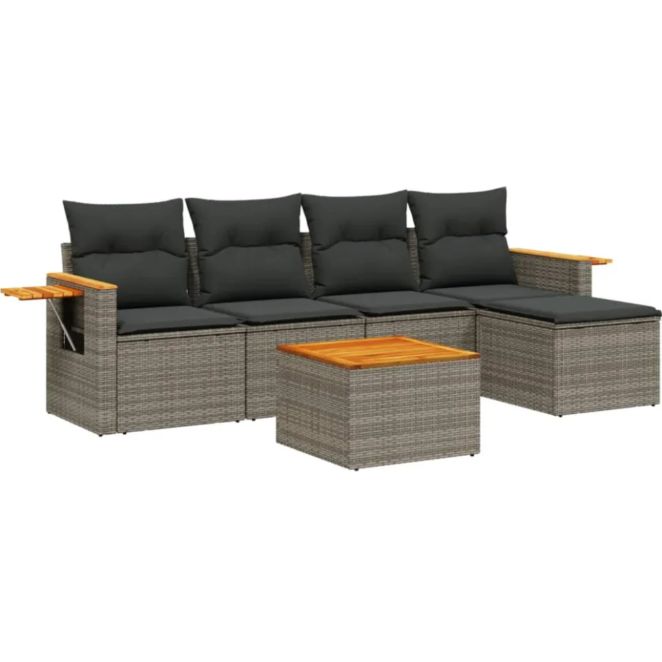 vidaXL Patio Sofa Set 5-zits Grey, foto 3