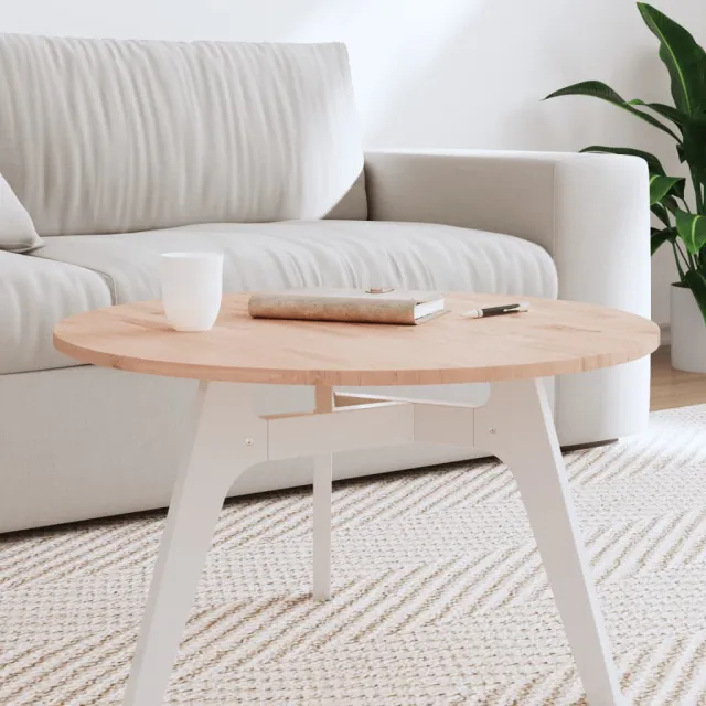 vidaXL Tafelblad rond Ø70x1,5 cm massief beukenhout bruin, foto 2