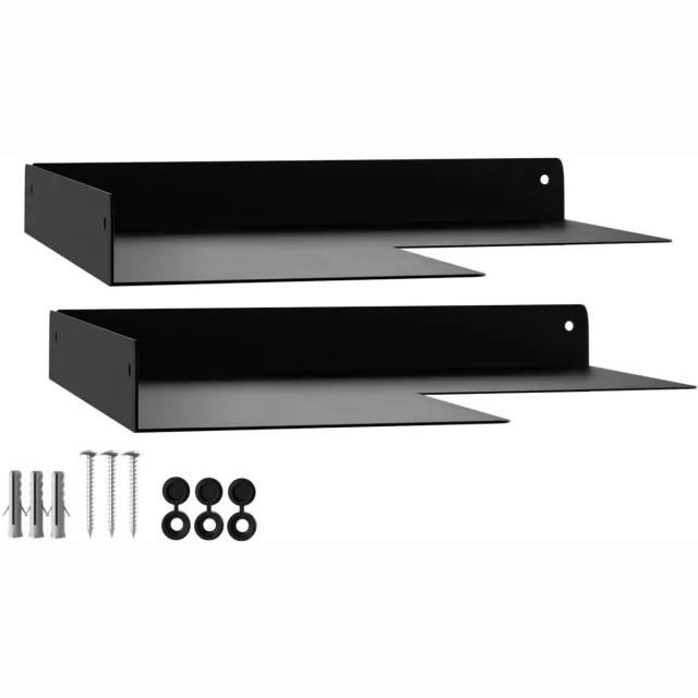 Sotech 2 stuks Hoekwandplank HOVER-XII 250x250x30mm zwart