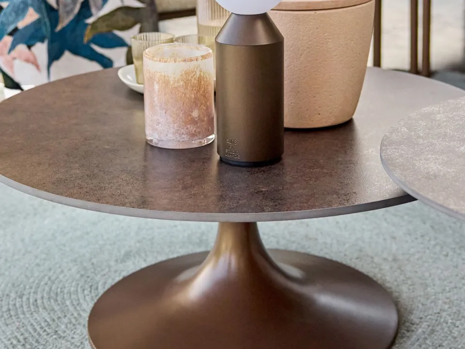 Suns Nova lounge tuintafel ø80cm (h:34,5cm) taupe, foto 4