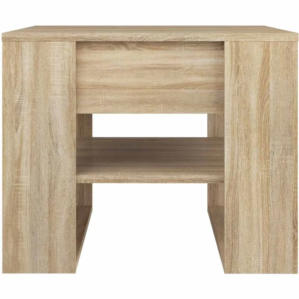 vidaXL Salontafel 55,5x55x45 cm bewerkt hout sonoma eikenkleurig, foto 4
