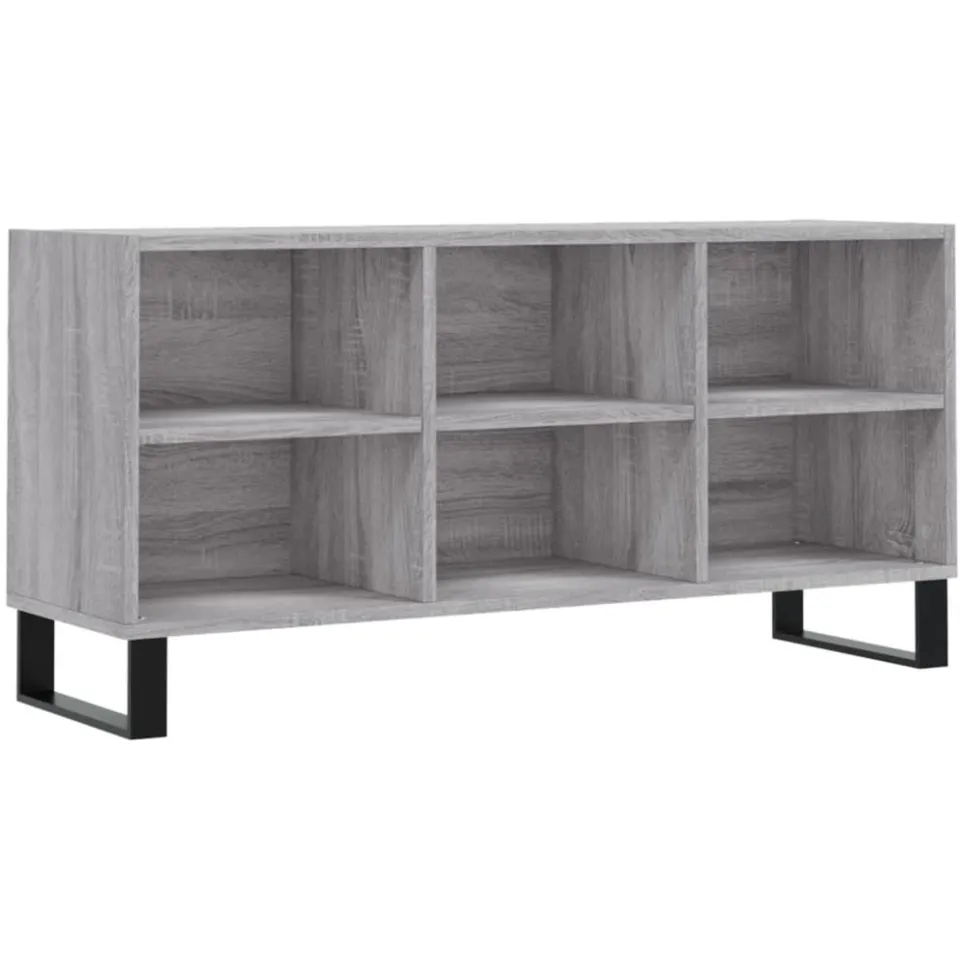 vidaXL Tv-meubel 103,5x30x50 cm bewerkt hout grijs sonoma eikenkleurig, foto 3