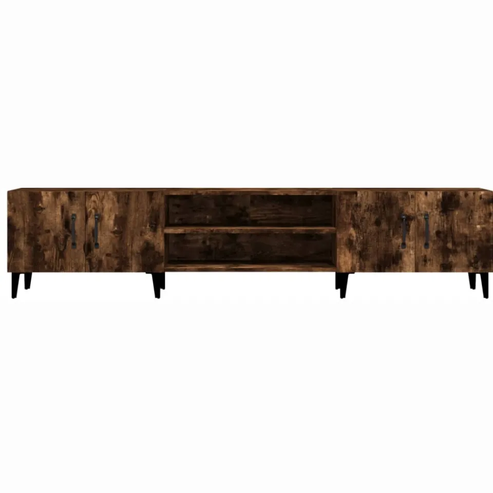 vidaXL Tv-meubel 180x31,5x40 cm bewerkt hout gerookt eikenkleurig, foto 4