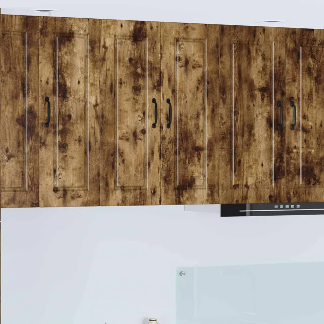 vidaXL Wandkast PORTO Gerookt eiken 60 x 31 x 80 cm Bewerkt hout Bruin