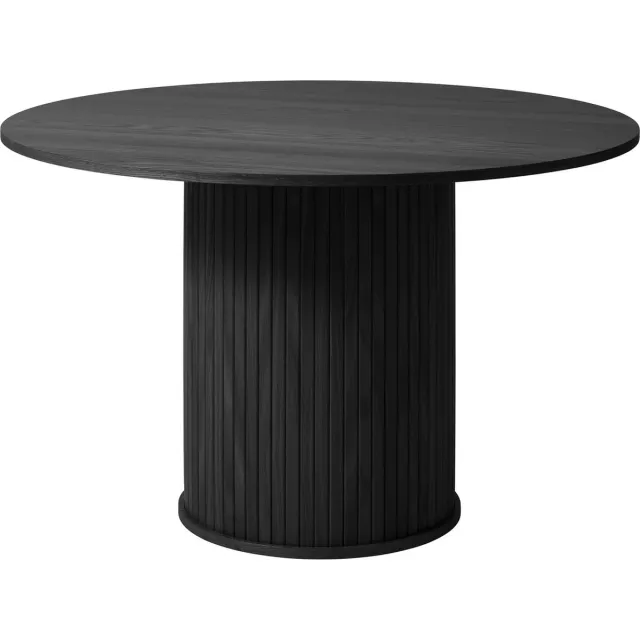 Eettafel Eikenhout Zwart - Ø120cm - 2-4 Personen - Tafel Nola - Giga Living