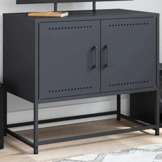 vidaXL Tv-meubel 68,5x39x60,5 cm staal antracietkleurig, foto 2