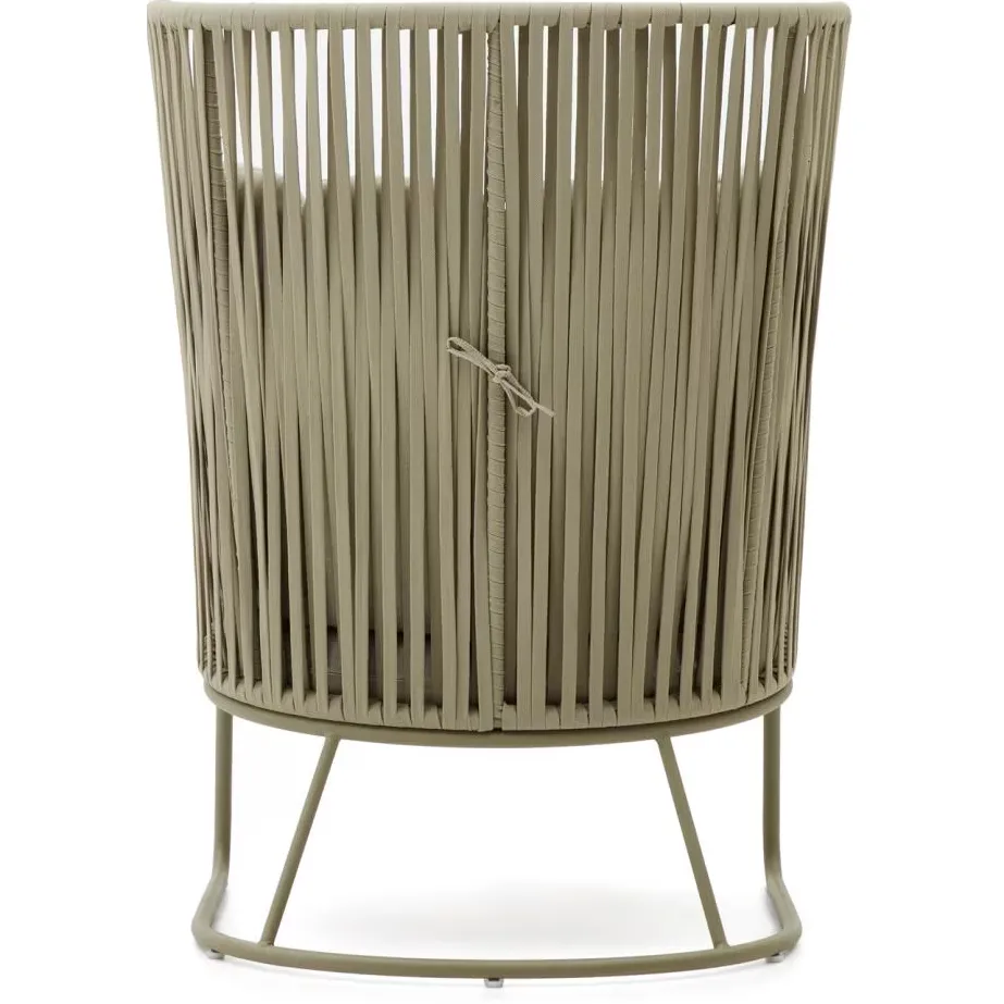 Kave Home Saconca fauteuil met hoge rug groen, foto 5