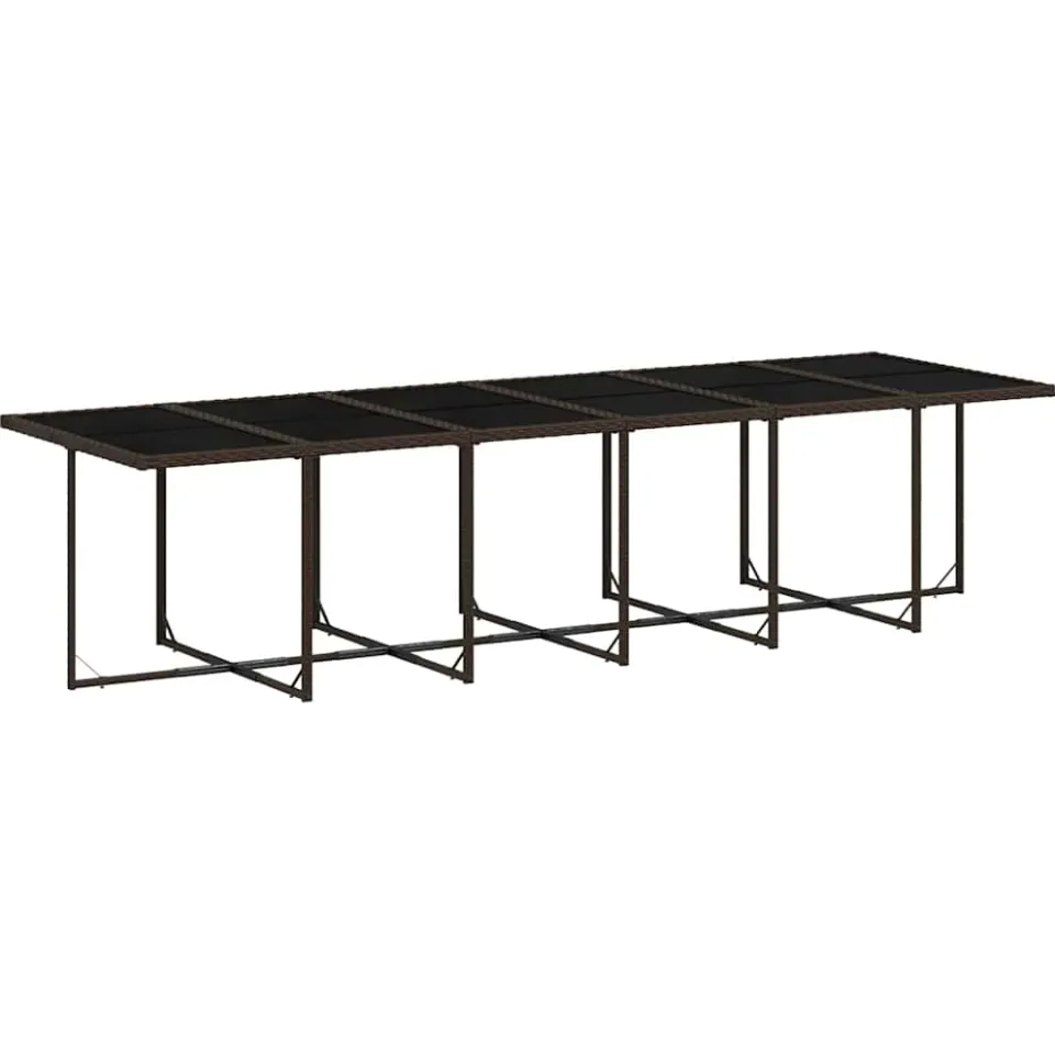 vidaXL 17-delige Tuinset met kussens poly rattan bruin, foto 4