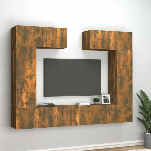 vidaXL 6-delige Tv-meubelset bewerkt hout gerookt eikenkleurig, foto 2