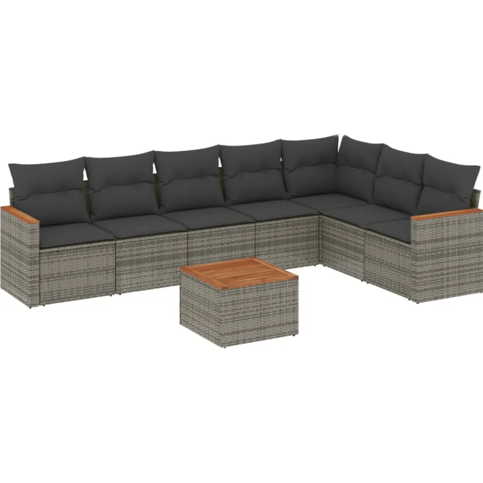 vidaXL Patio Sofa Set 8-zits Grey, foto 3