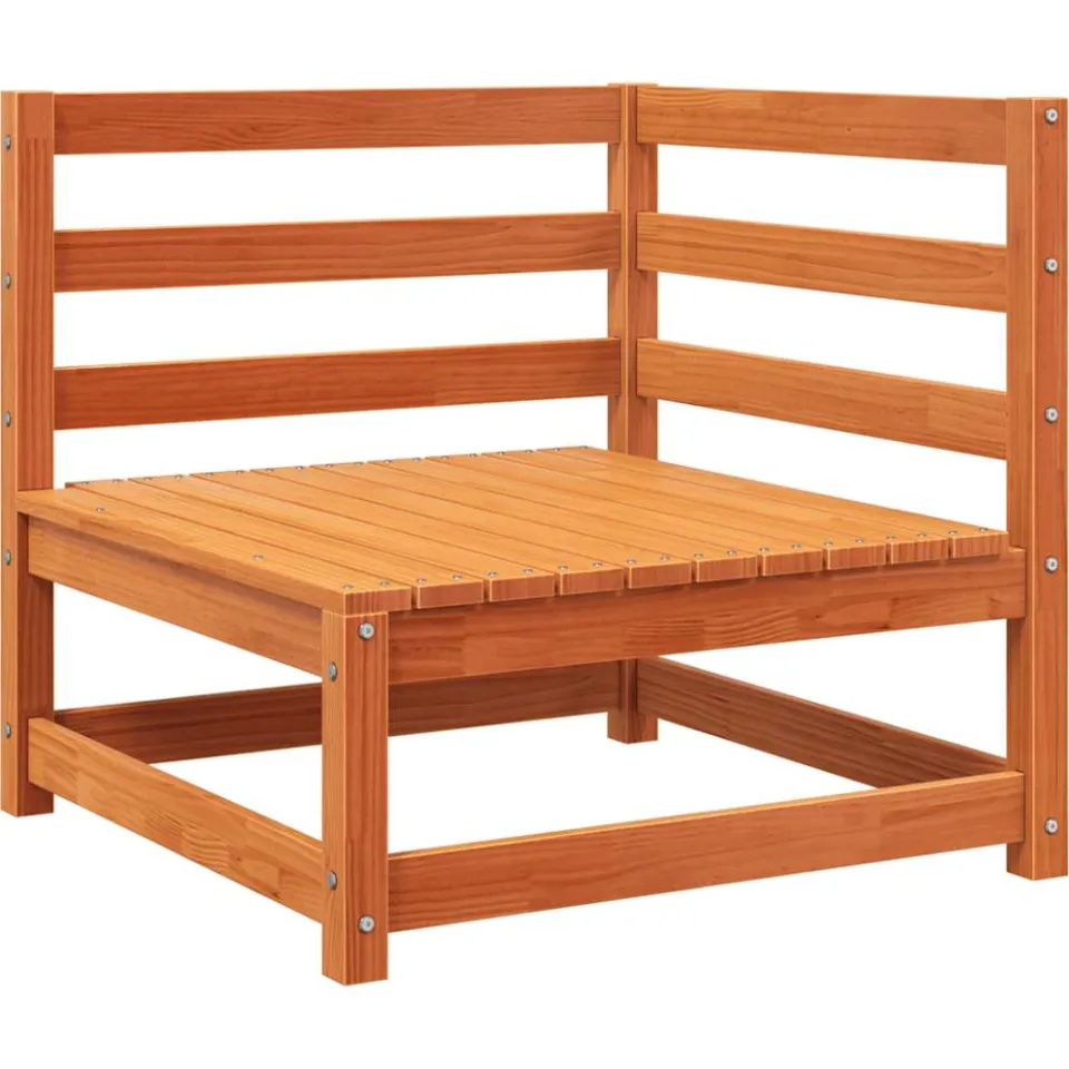 vidaXL 4-delige Loungeset massief grenenhout wasbruin bruin, foto 4